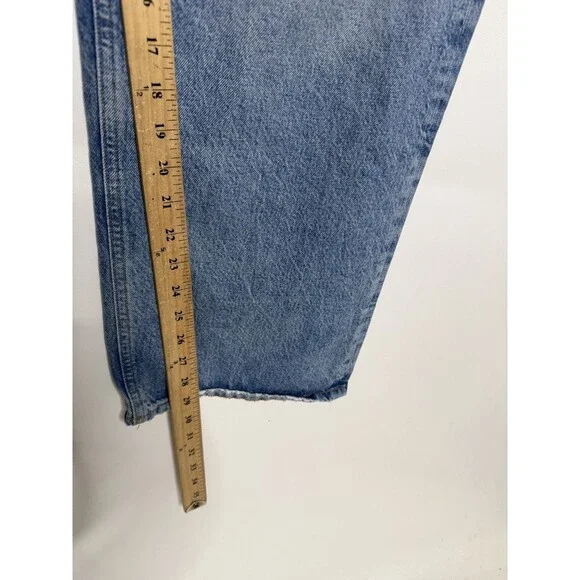 Algode Low Slung Baggy Jeans Womens 27 Blue Light Wash Libertine Relaxed Denim - Picture 9 of 15